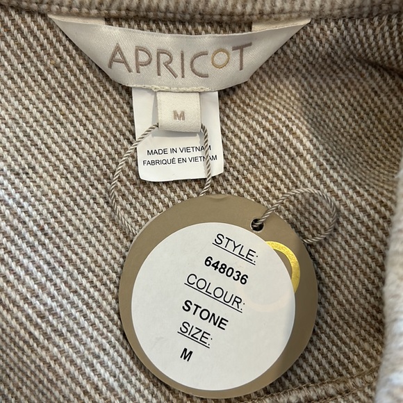 NWT - Apricot Herringbone Cream/Tan Twill Shacket - Picture 5 of 5